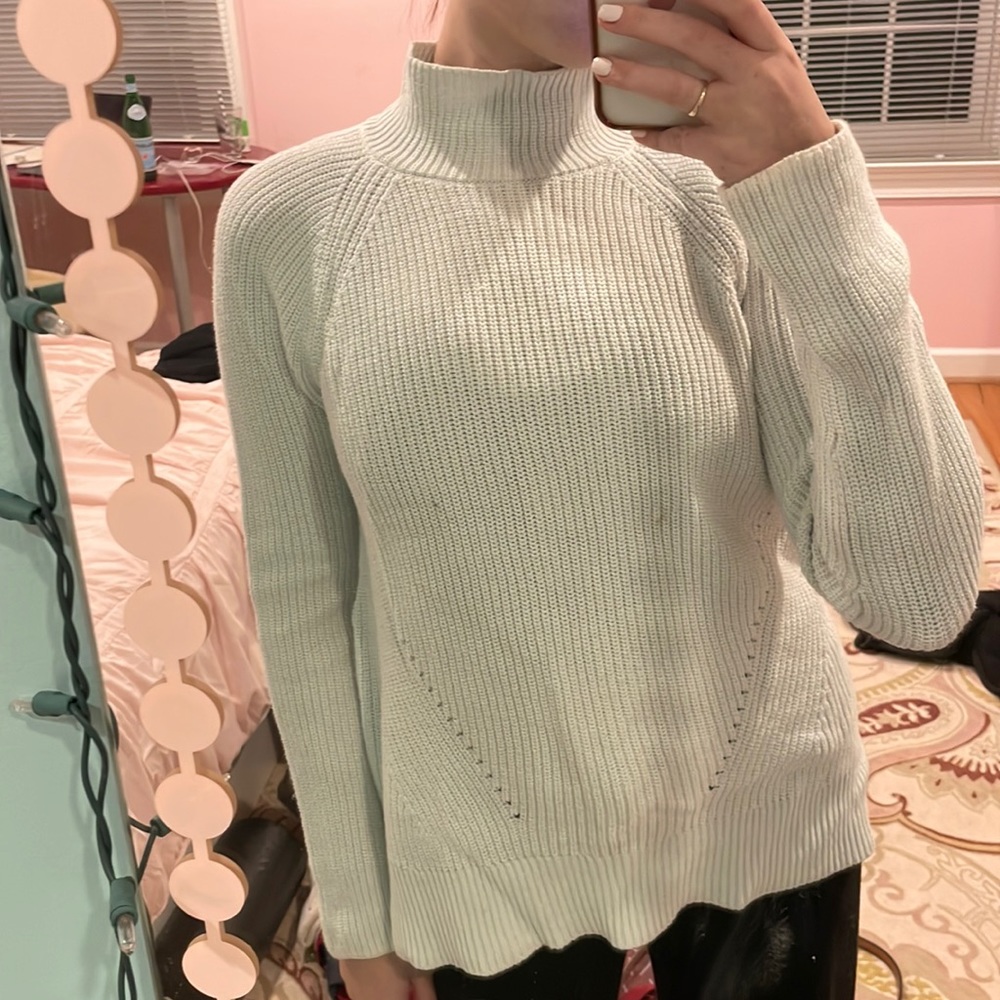 GAP baby blue knit turtleneck sweater